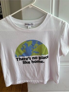 Sub_Urban Riot White Tee with Blue & Green Globe Graphic